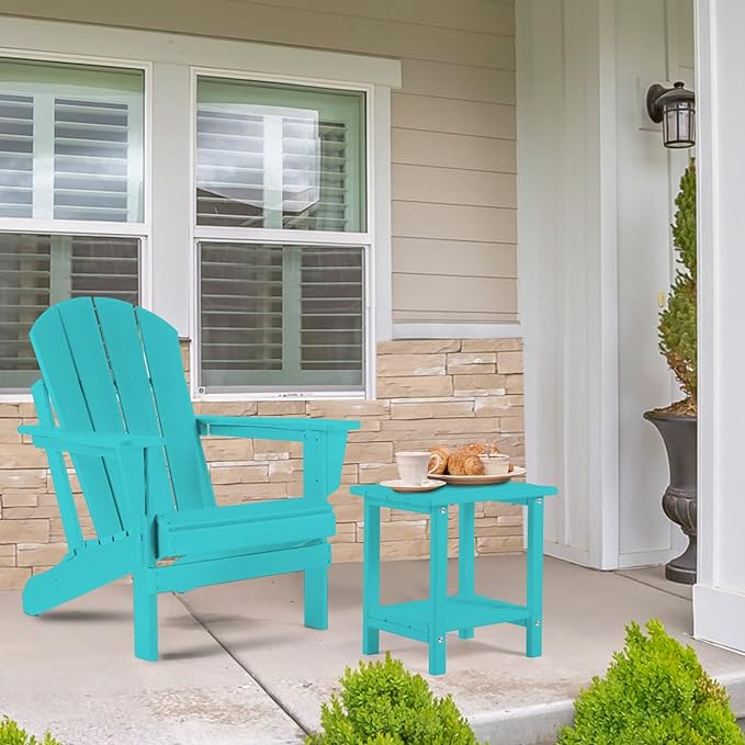 Adirondack Outdoor Side Table, 2-Tier Sturdy Patio End Table