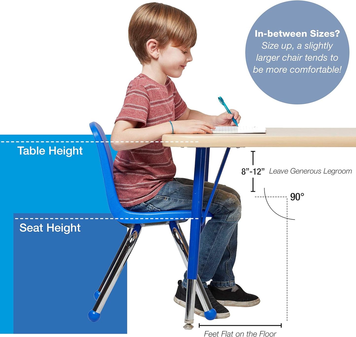 School Stack Chair, Stacking Student Seat with Chromed Steel Legs and Ball Glides