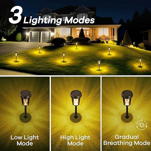 Solar Pathway Lights 2 Pack, Christmas Decorations, Bright LED Solar Lights Waterproof