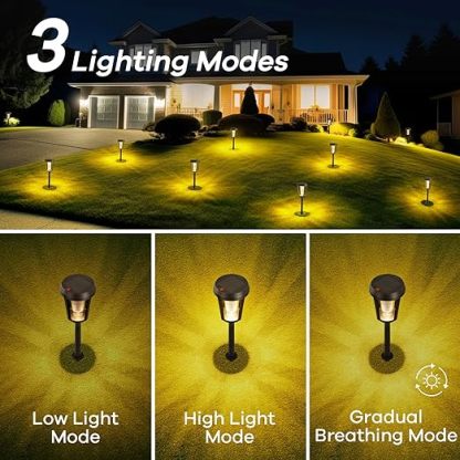 Solar Pathway Lights 2 Pack, Christmas Decorations, Bright LED Solar Lights Waterproof