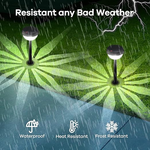 Solar Pathway Lights 8 Pack, Super Bright Solar Outdoor Lights, Waterproof Backyard Lighting Solar Path Lights