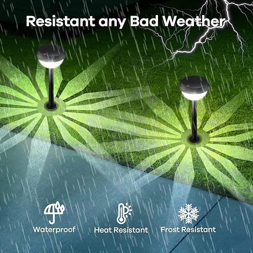 Solar Pathway Lights 8 Pack, Super Bright Solar Outdoor Lights, Waterproof Backyard Lighting Solar Path Lights