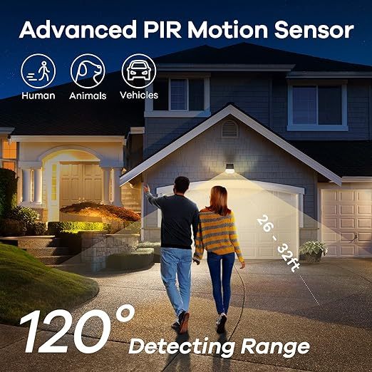 Solar Outdoor Lights, Motion Sensor Solar Spot Lights Outdoor, 3 Modes IP67 Waterproof 2 PACK