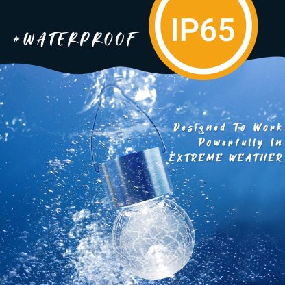 12 Pack Solar Outdoor Lights, Solar Hanging Lights for Christmas Decoration-Cracked Glass Solar Lights Outdoor Waterproof for Garden, Yard, Fence, Tree(Cold White)