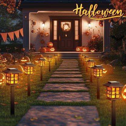 Solar Lights for Outside,16 Pack Flickering Flame LED Solar Outdoor Lights, Waterproof Solar Garden Lights Maintain 10 Hours of Lighting for Christmas, Garden, Landscape, Path, Yard, Patio