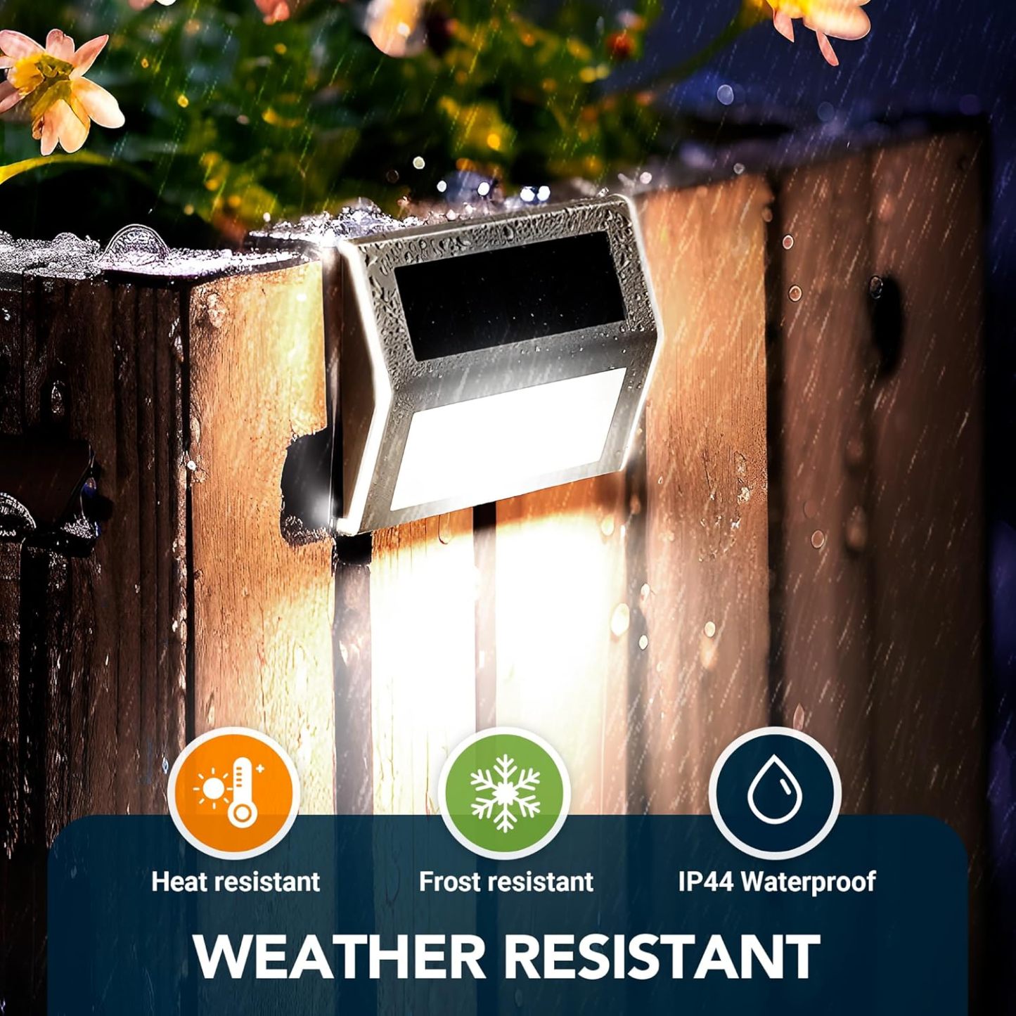 12 Pack Solar Fence Lights Outdoor, Solar Deck Lights Outdoor Waterproof, LED Step Lighting Stainless Steel Waterproof Solar Powered Lights for Step、Stairs、Pathway、Walkway、Garden(Cold White)