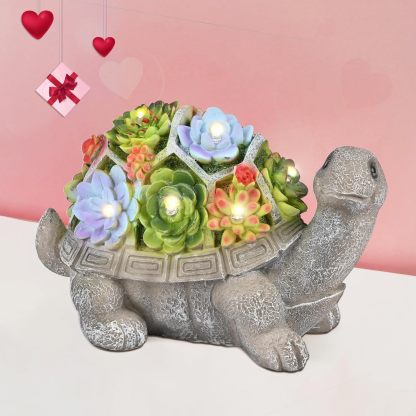 11.5 Inch Solar Garden Statues Turtle Figurine Lights for Outside Garden Decor, Yard Decorations Outdoor Housewarming Gifts