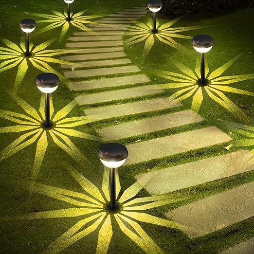 Solar Pathway Lights 8 Pack, Super Bright Solar Outdoor Lights, Waterproof Backyard Lighting Solar Path Lights
