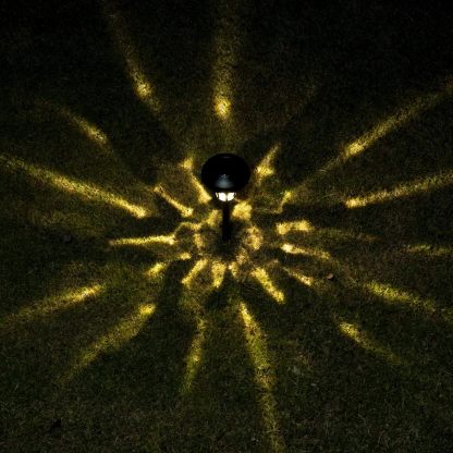 Solar Lights Outdoor 6 Pack, Solar Landscape Lights Warm White, Black Super Bright High Lumen Waterproof Metal Automatic Solar Lights for Yard, Pathway, Garden, Walkway