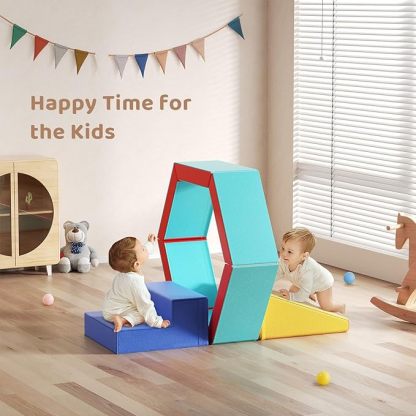 Foam Climbing Blocks with Ball Pit, Soft Play Climbing for Toddlers