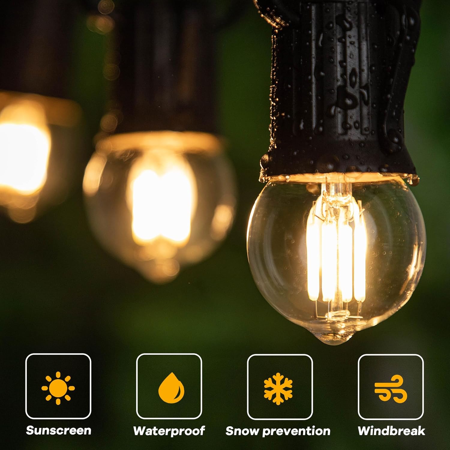 Dimmable Low Watt LED Bulbs 3 Watt, 25 Watt Small Light Bulbs,E26 Screw Base G40 Globe Edison Light Bulbs,Warm White 2700K for Bedroom、Bathroom Lighting,Glass,110V,2PCS