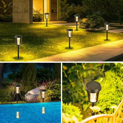 Solar Pathway Lights 2 Pack, Christmas Decorations, Bright LED Solar Lights Waterproof