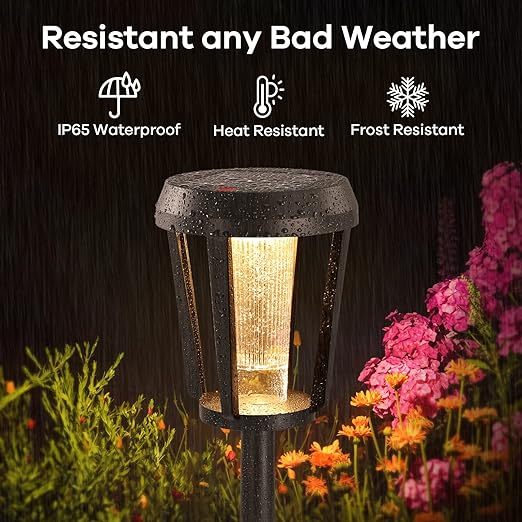 Solar Pathway Lights 2 Pack, Christmas Decorations, Bright LED Solar Lights Waterproof