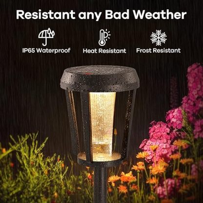Solar Pathway Lights 2 Pack, Christmas Decorations, Bright LED Solar Lights Waterproof