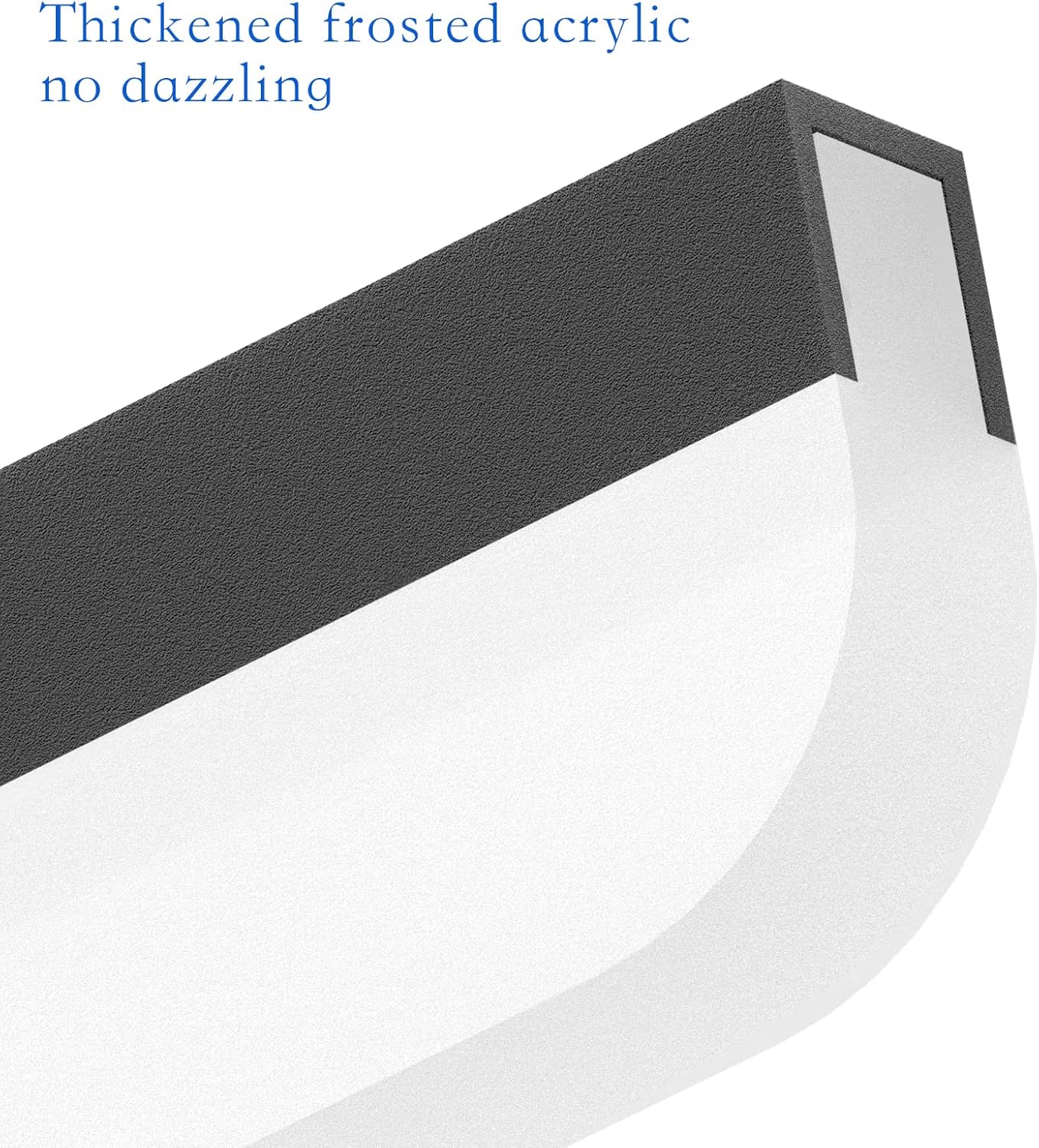 Modern LED Black Vanity Light 24inch 24W Frosted Aluminum LED Matte Black Vanity Light for Bathroom Lighting Fixtures White Light 6000K