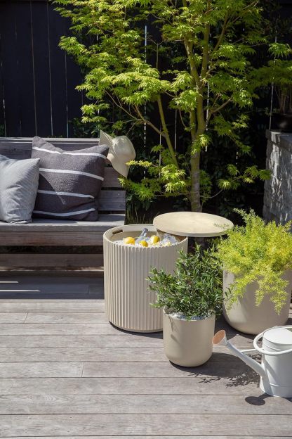 Outdoor Cooler Side Table - 2 in 1 - Designed for use as Outdoor Side Table