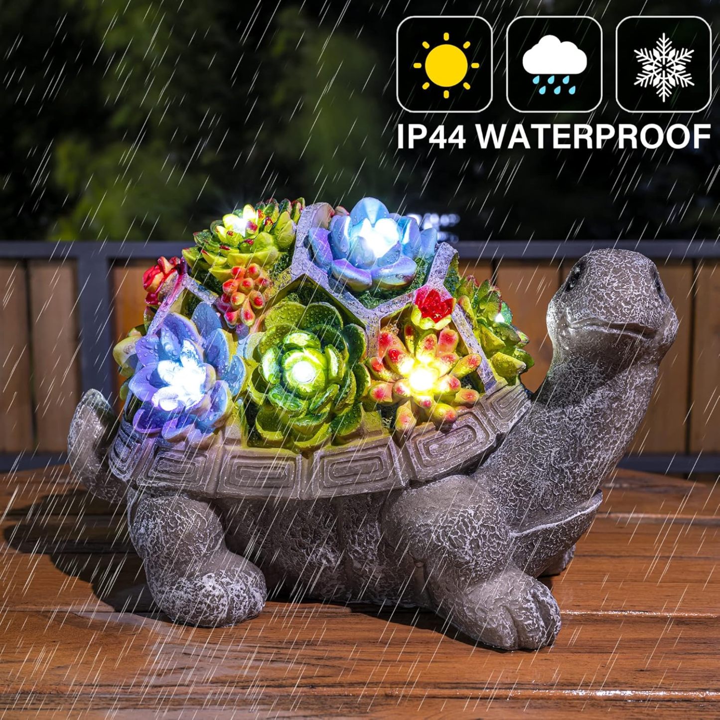 11.5 Inch Solar Garden Statues Turtle Figurine Lights for Outside Garden Decor, Yard Decorations Outdoor Housewarming Gifts