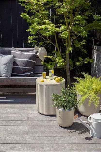 Outdoor Cooler Side Table - 2 in 1 - Designed for use as Outdoor Side Table
