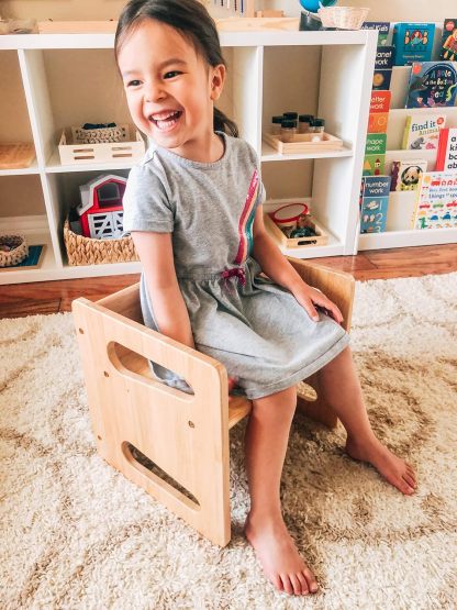 Table and Chair (12 inch) - Solid Wooden Toddler Chair/Table
