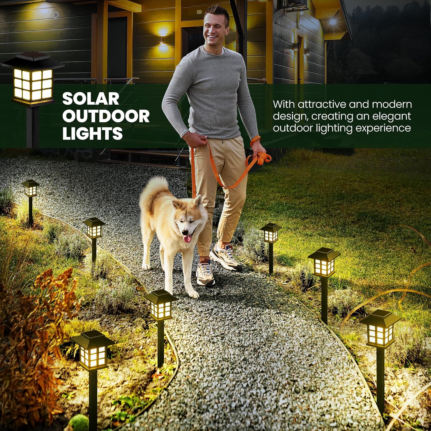 Solar Outdoor Lights,12 Pack LED Solar Lights Outdoor Waterproof, Solar Walkway Lights Maintain 10 Hours of Lighting for Your Garden