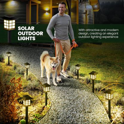 Solar Outdoor Lights,12 Pack LED Solar Lights Outdoor Waterproof, Solar Walkway Lights Maintain 10 Hours of Lighting for Your Garden