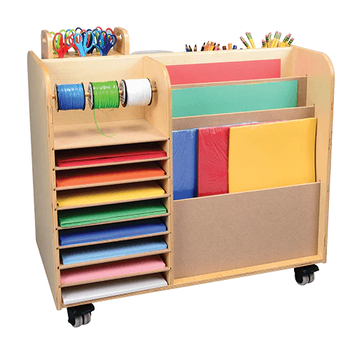 Rolling Art Shelf Cart