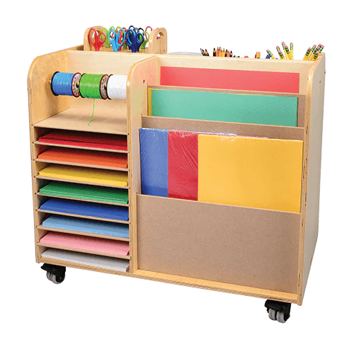 Rolling Art Shelf Cart