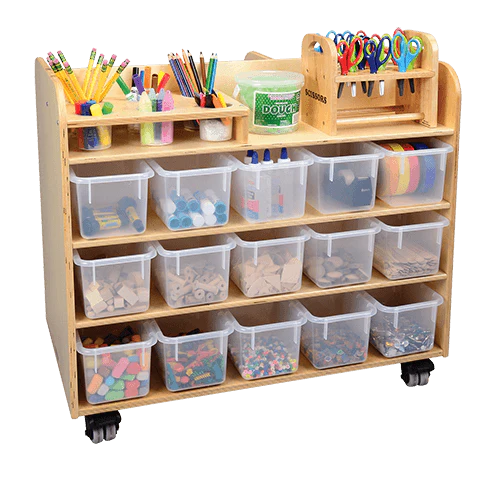Rolling Art Shelf Cart