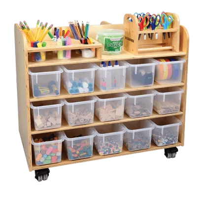 Rolling Art Shelf Cart