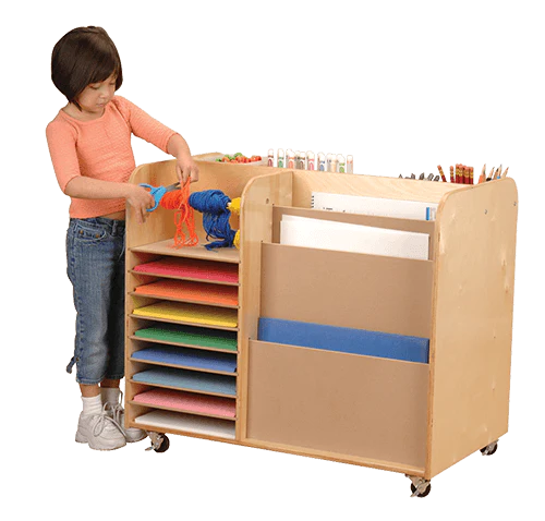 Rolling Art Shelf Cart