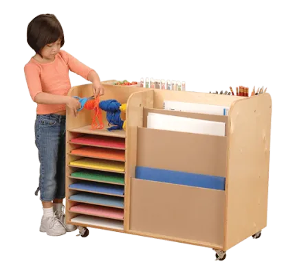 Rolling Art Shelf Cart