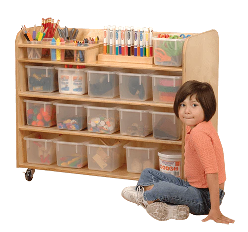 Rolling Art Shelf Cart