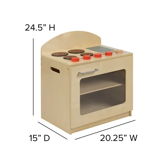 Children's Wooden Kitchen Set - Stove, Sink and Refrigerator for Commercial or Home Use
