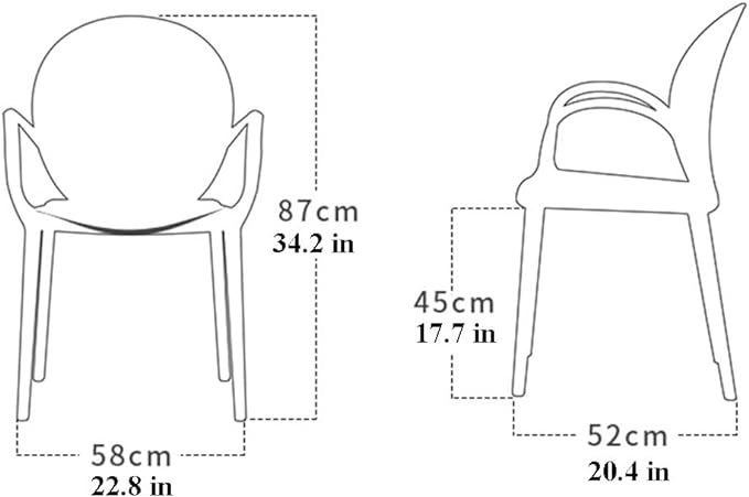 Modern Acrylic Transparent Chair Set of 4, Stacking Kitchen and Dining Room