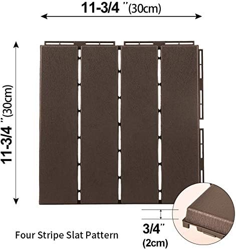 12 x 12 inches Composite Interlocking Decking Tile