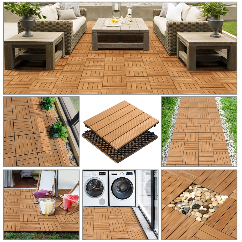 Pack of 27 Wood Flooring Tiles 12''x 12''