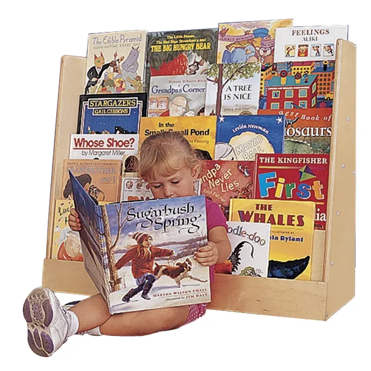 5 Compartment Manufactured Wood Book Display