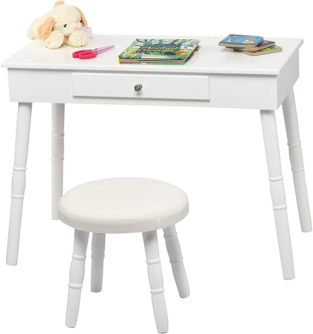 Crown Shape Princess Makeup Dressing Table and Chair Set