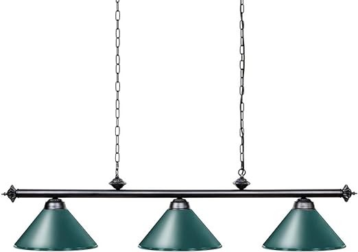 Pool Table Light, 59” Hanging Billiard Lights, Adjustable Kitchen Island Lighting Fixture for Billiard Bar Table, Green