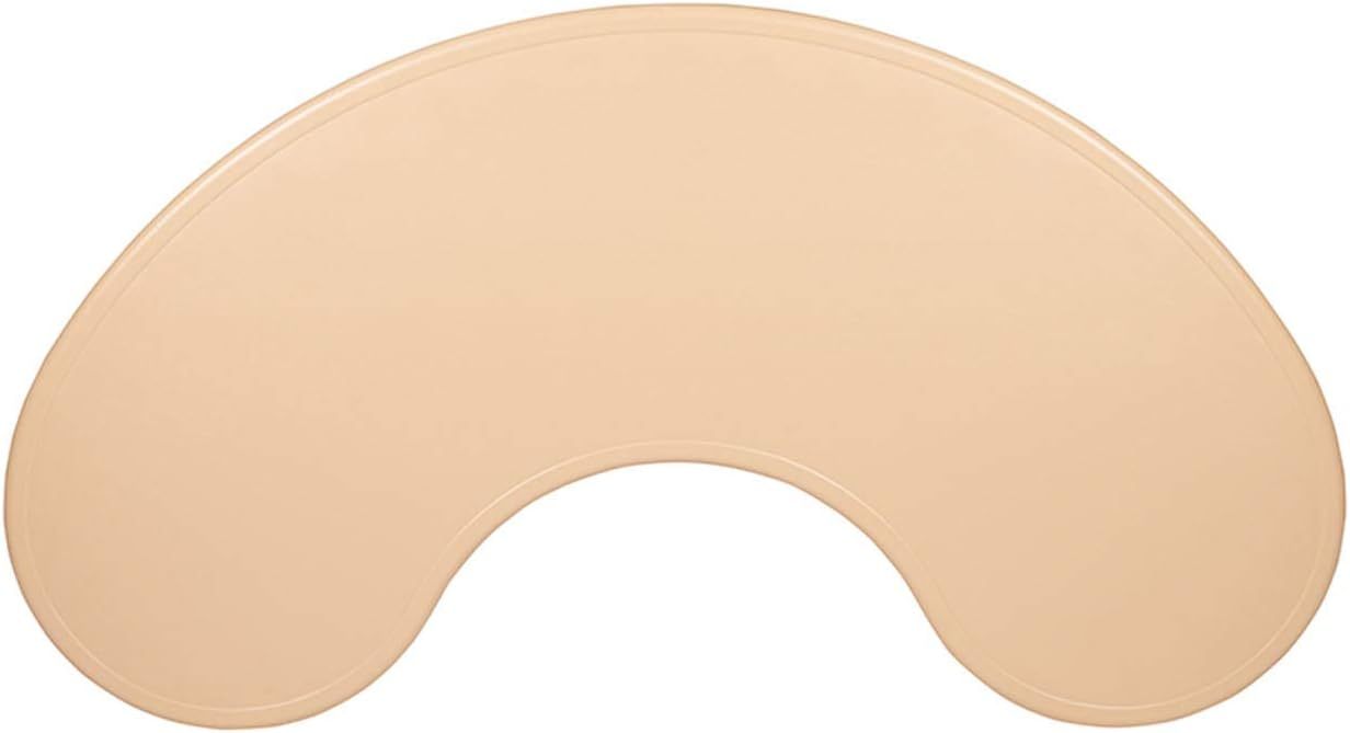 35"W x 65"L Half-Moon Natural Plastic Height Adjustable Activity Table Set