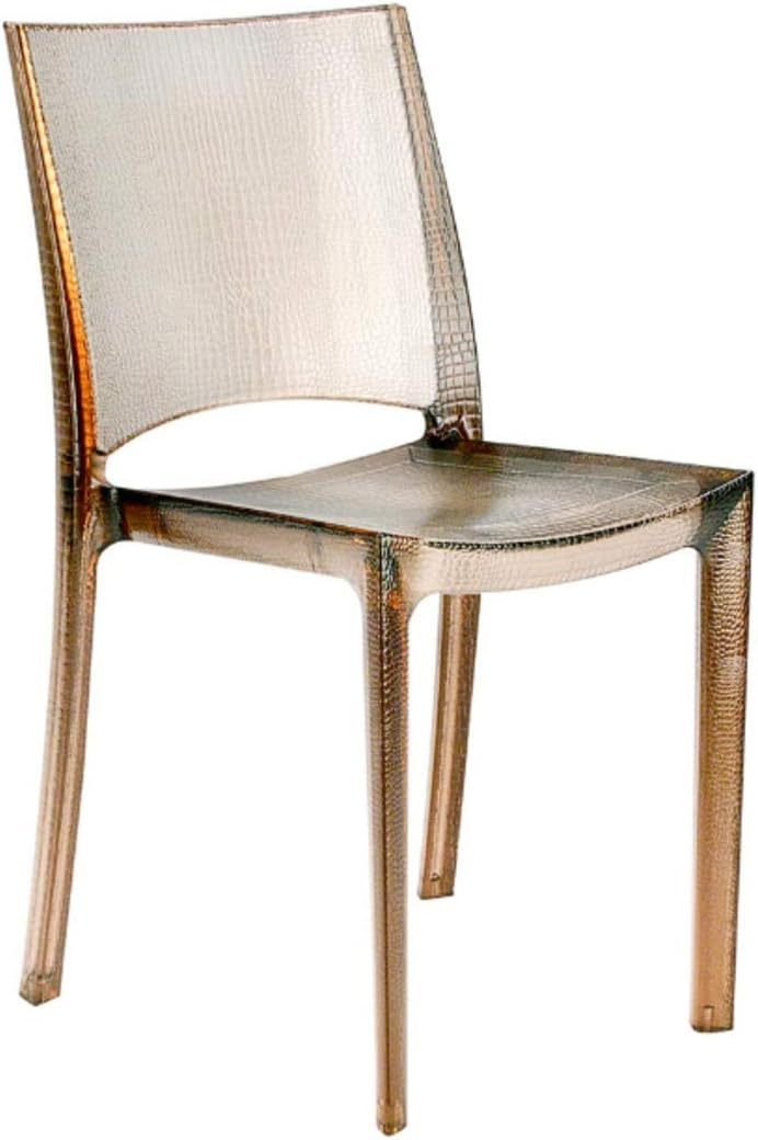 Dining Chairs Stackable and Durable Reptile Skin Finish Set of 2