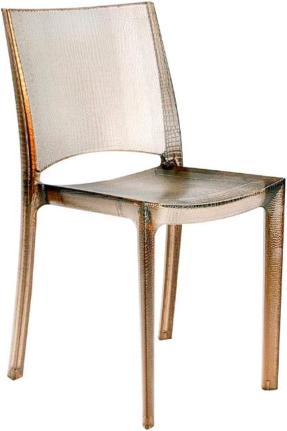 Dining Chairs Stackable and Durable Reptile Skin Finish Set of 2