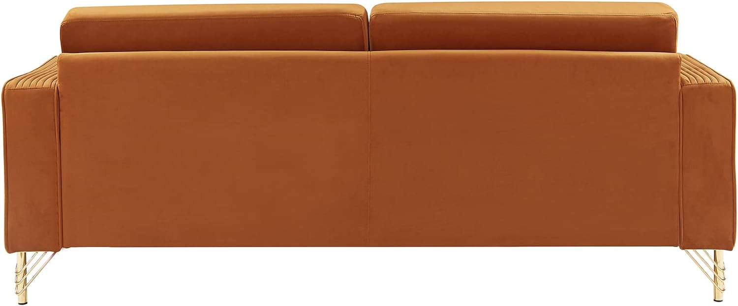 79”W Velvet Small Sofa Couch, Modern Oversized Loveseat with 2 Matching Pillows