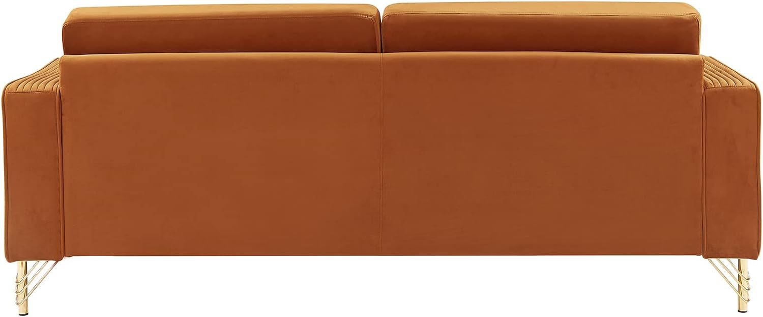 79”W Velvet Small Sofa Couch, Modern Oversized Loveseat with 2 Matching Pillows