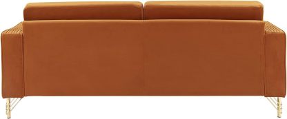 79”W Velvet Small Sofa Couch, Modern Oversized Loveseat with 2 Matching Pillows