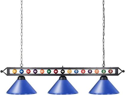59'' Hanging Pool Table Light Fixture for Game Room Beer Party, Ball Design Metal Billiards Light