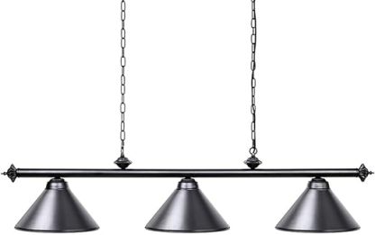 3 Light Pool Table Light, Vintage Retro Kitchen Island Pendant Light with Matte Black Shade, Modern Industrial Chandelier