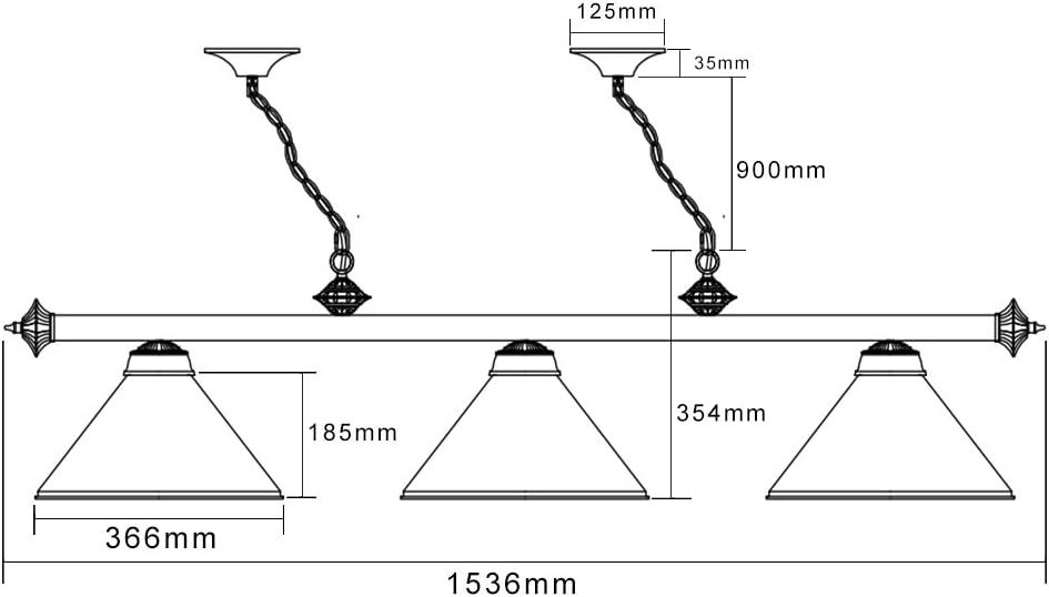 Pool Table Light, 59” Hanging Billiard Lights, Adjustable Kitchen Island Lighting Fixture for Billiard Bar Table, Green
