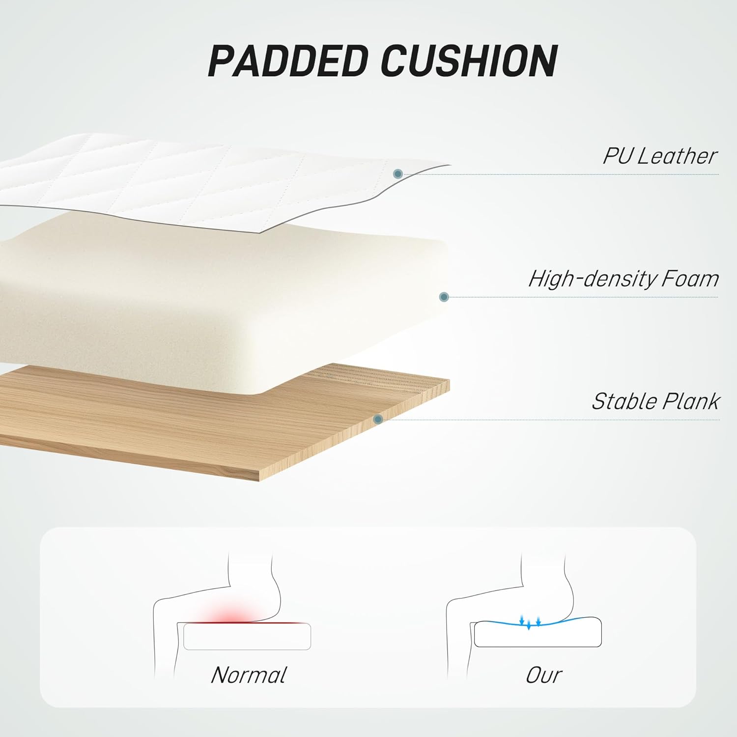 PU Leather Mid Back Small Desk Chair with Adjustable Height, 360 Degree Swivel