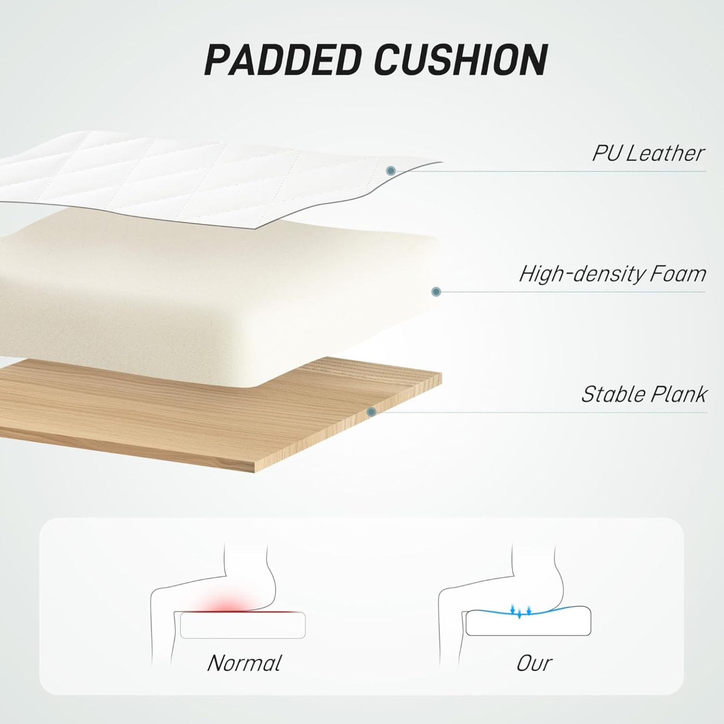 PU Leather Mid Back Small Desk Chair with Adjustable Height, 360 Degree Swivel